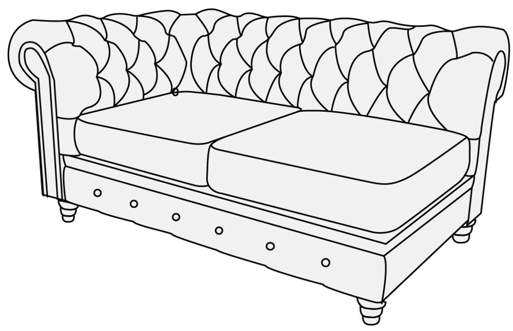 Модуль 2-х местный с левым подлокотником Альфа Честер