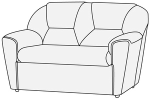 Диван 2-х местный Дельта Лайт