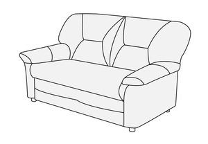 Диван 2-х местный Дельта