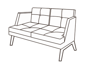 Диван 2-х местный низкий Диктатор