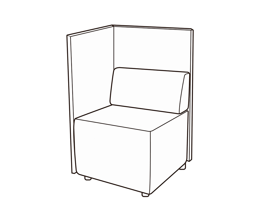 Модуль 1-местный с левым подлокотником Гамма Купе