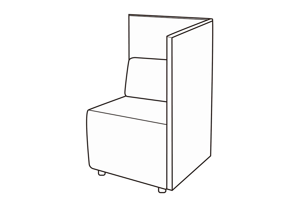 Модуль 1-местный с правым подлокотником Гамма Купе