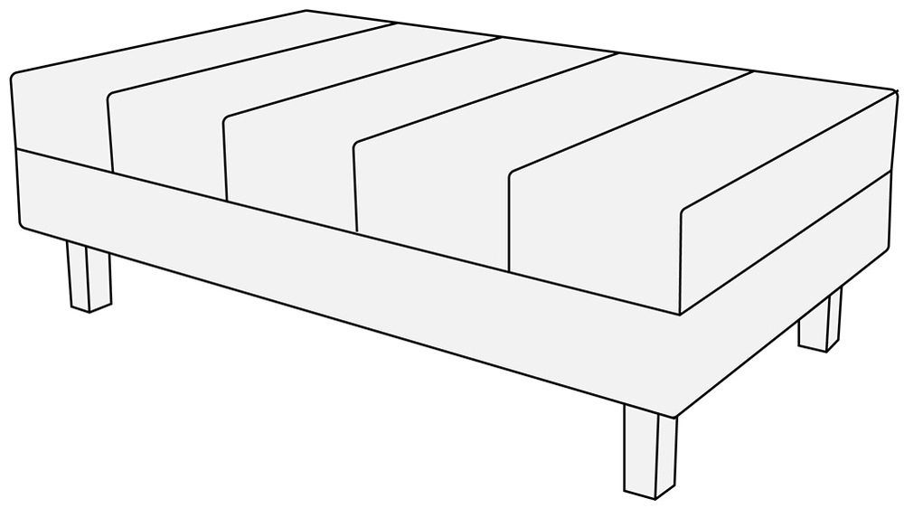 Банкетка 2-местная большая Лима