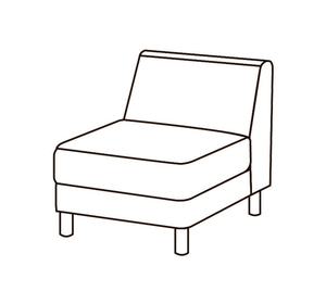 Модуль 1-местный без подлокотников Омега Люкс