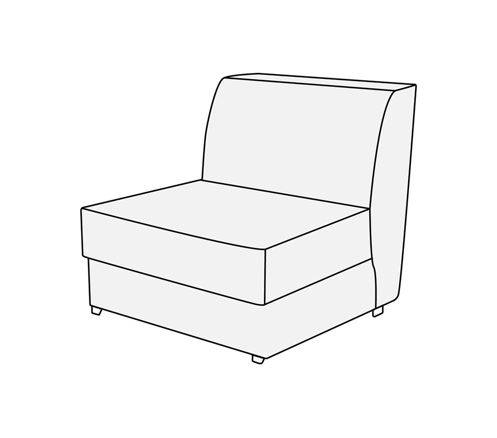 Модуль 1-местный без подлокотников Омега