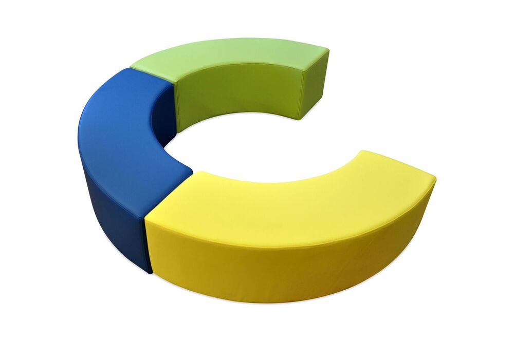 Пуф дуга трехместный