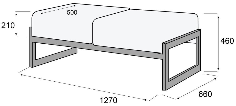 Банкета 2-х местная Сигма