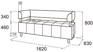 Диван 3-х местный Спринт МП