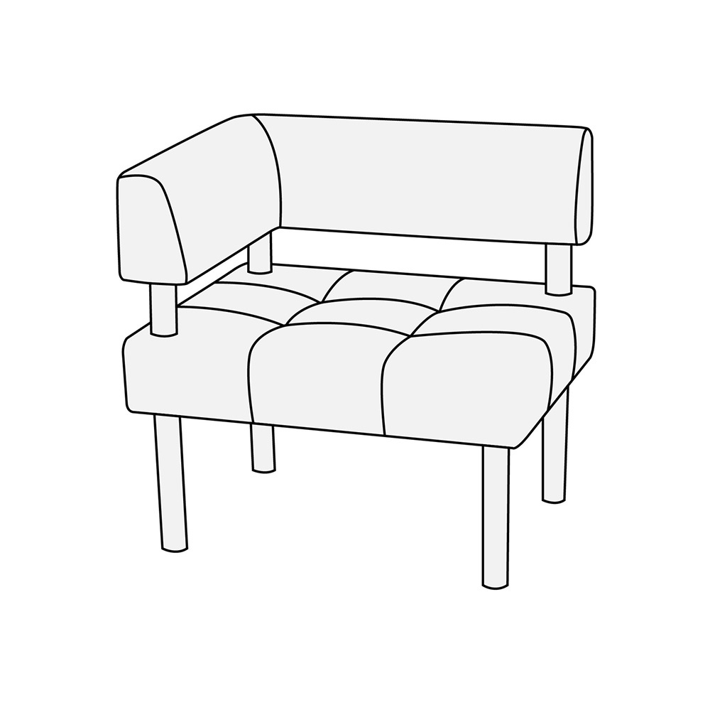 Модуль 1-местный с левым подлокотником Спринт