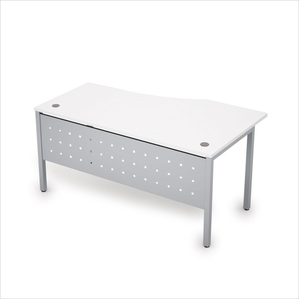 Стол криволинейный (левый) с экраном из металла (40х40)