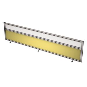 Барьер из ткани и стекла в алюминиевом профиле, фронтальный