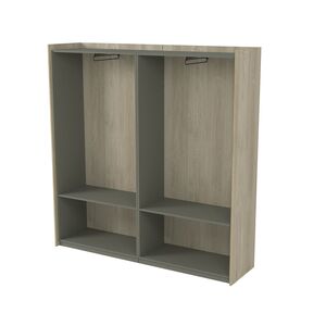 Шкаф высокий для одежды, двусоставный