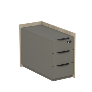 Тумба опорная, угл, с ящиками (метабокс), с код замком (универс: прав/лев)