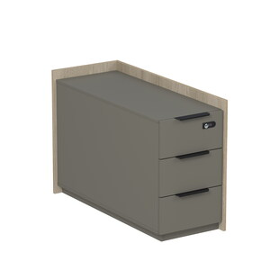 Тумба опорная, угл, с ящиками, с код замком (универс: прав/лев)