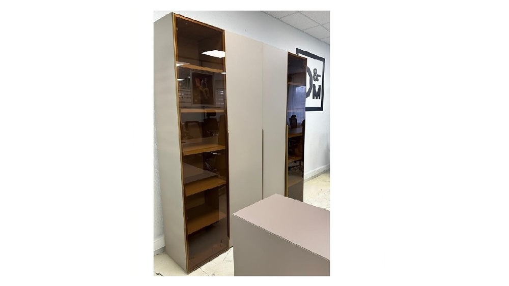 Шкаф комбинированный для документов 4-х дверный (ЛДСП/стекло)