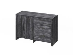 Тумба двухсекционная (Фурнитура черная)