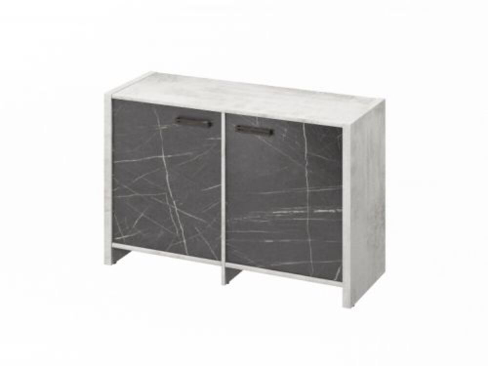 Тумба двухсекционная (Фурнитура черная)