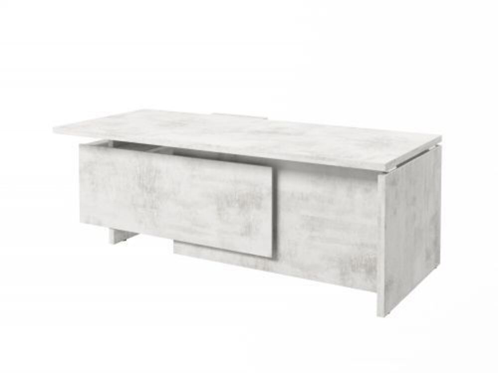 Стол руководителя с опорной тумбой (правый) (Фурнитура INOX)