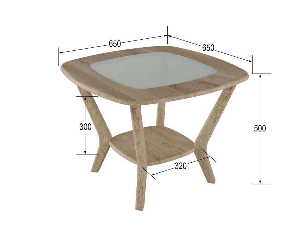 Стол журнальный со стеклом