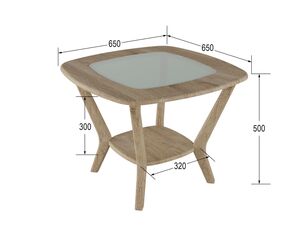 Стол журнальный со стеклом