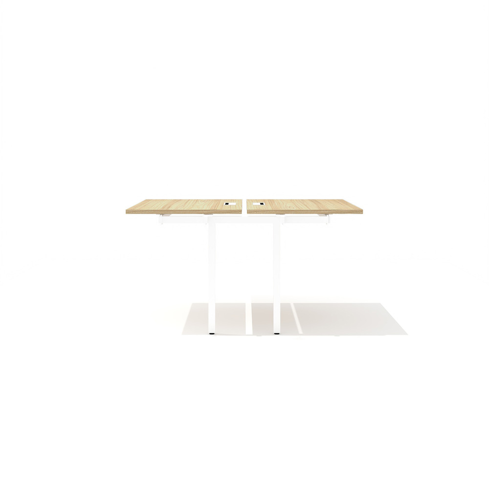 Промежуточный сдвоенный стол с люком на металлокаркасе