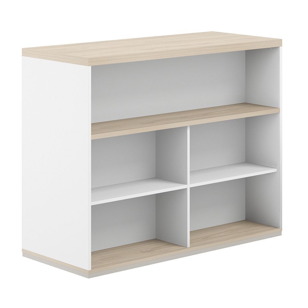 Стеллаж-комбо 2-стор. 1438 с топом, с экраном ЛДСП