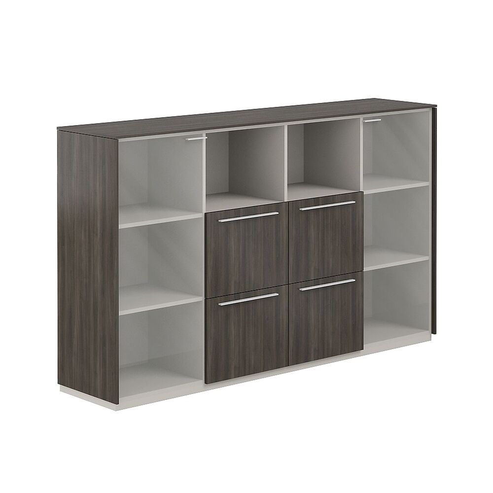 Шкаф средний со стеклом прозрачным, 4 ящ