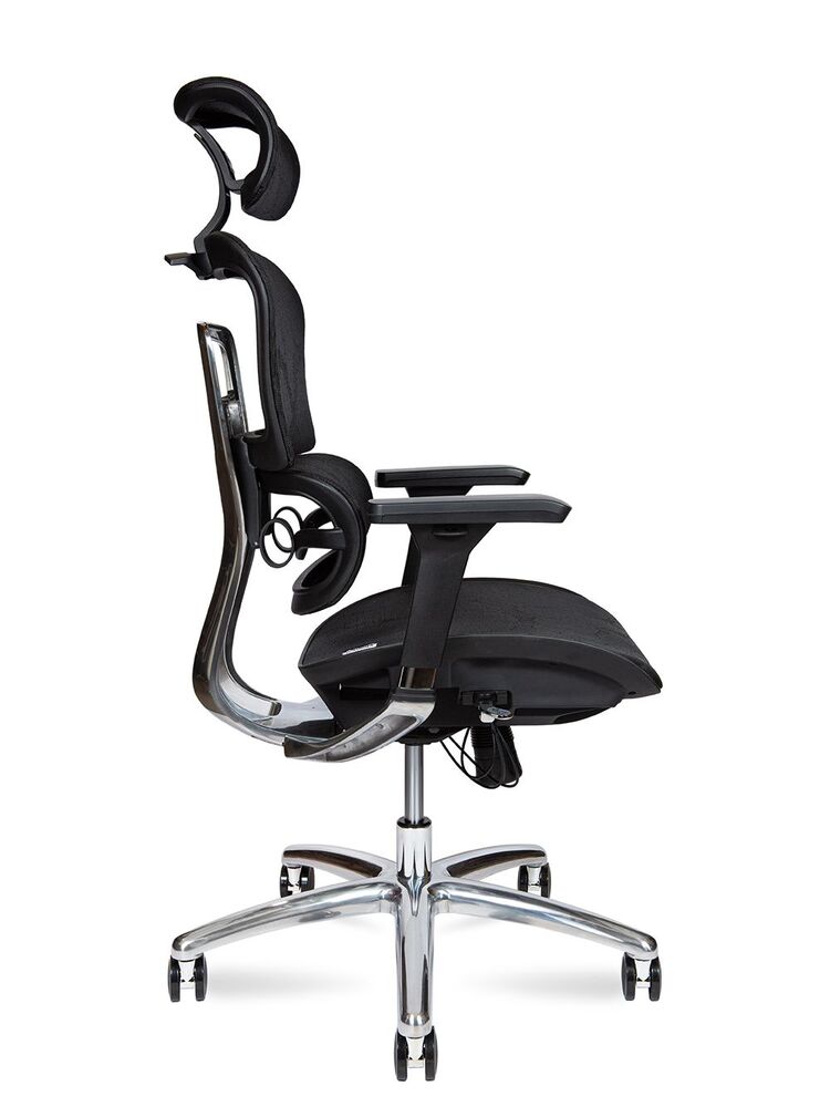 Кресло руководителя Kron aluminium black