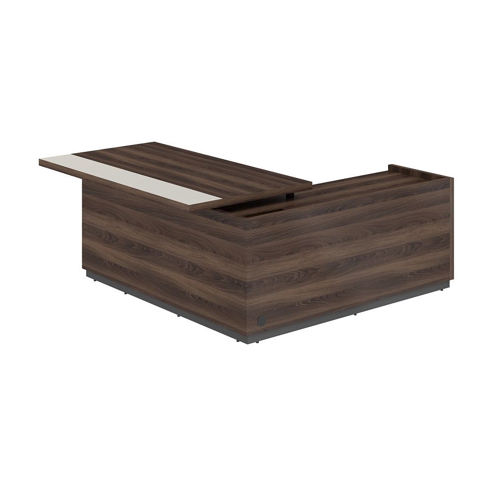 Стол для руководителя с комбинированной столешницей, левый