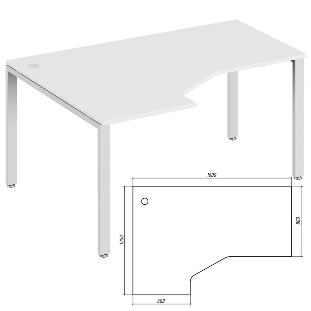 Эргономичный стол левый