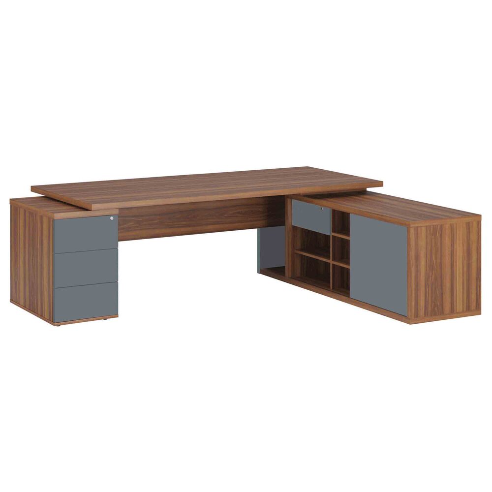 Стол рабочий на креденции и тумбе (правый)