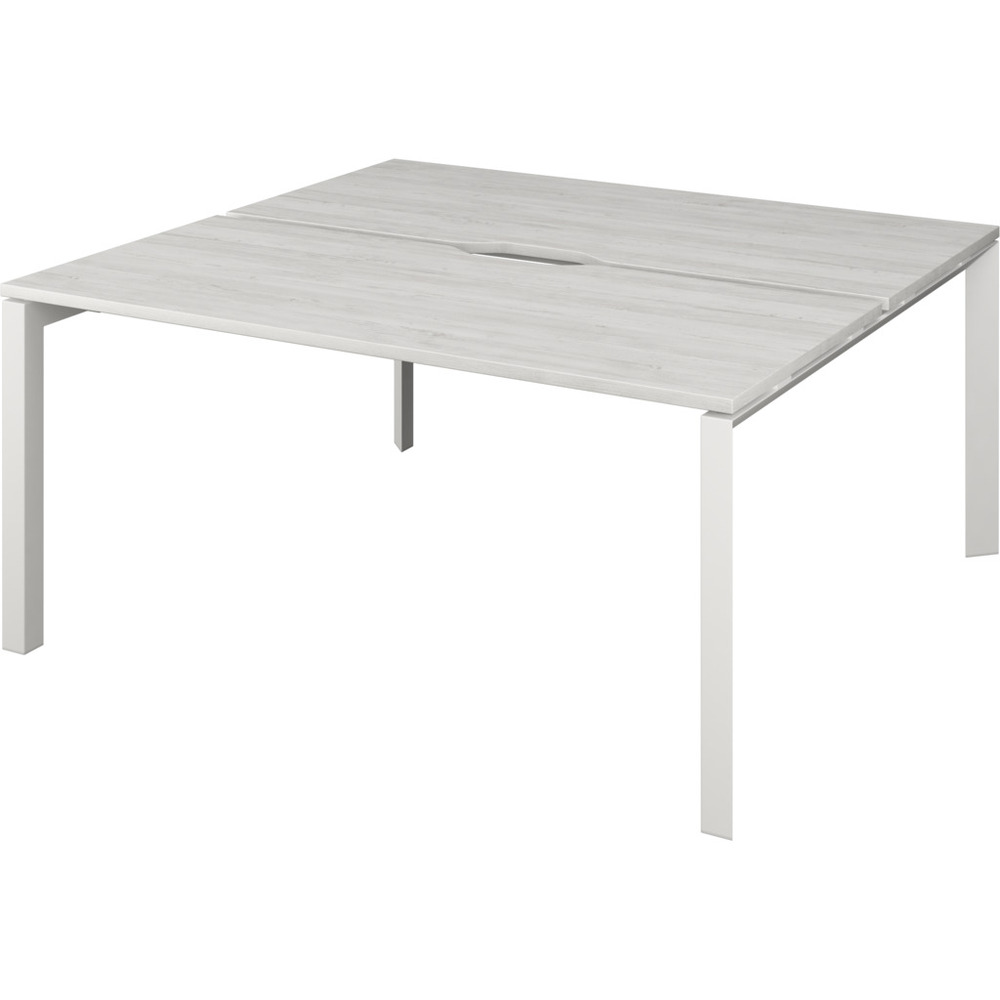 Бенч двойной на 2 рабочих места на металлокаркасе