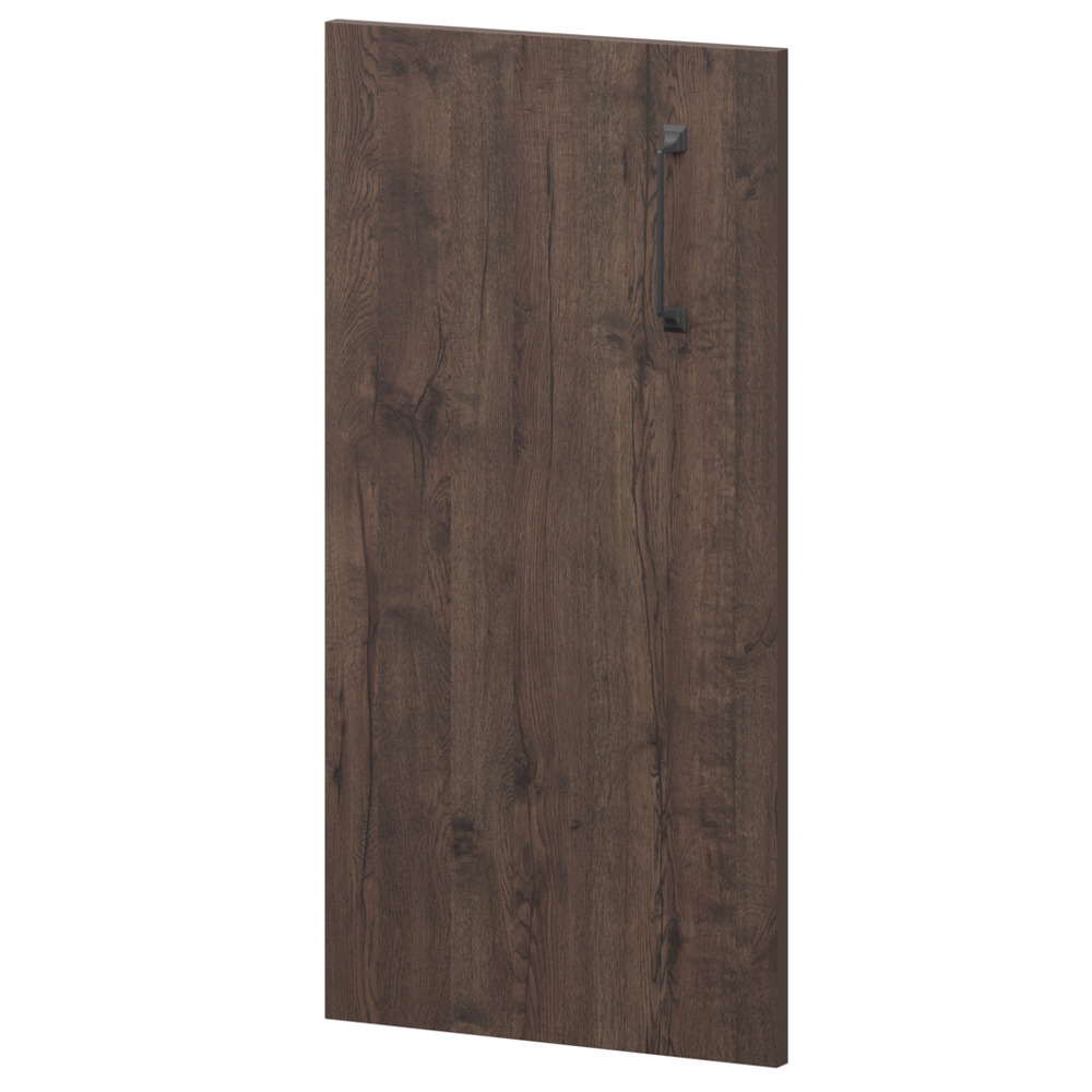 Дверь из ЛДСП к узкому стеллажу