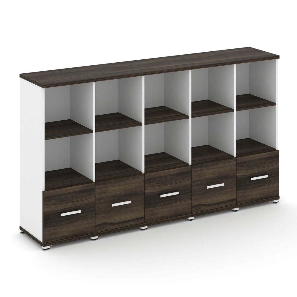 Шкаф пять узких секций, 3 ниши