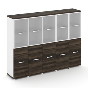 Шкаф пять узких секций, 4 ниши