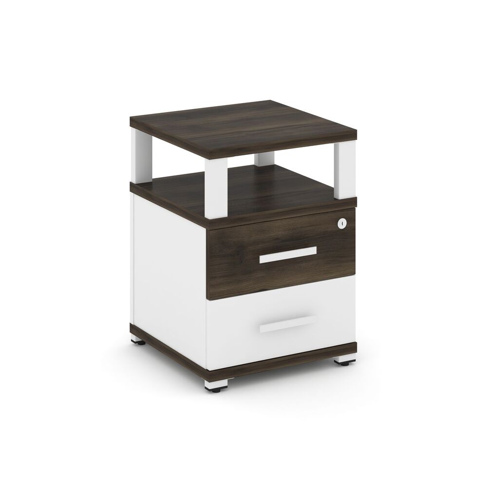 Тумба приставная 2 ящика с надставкой