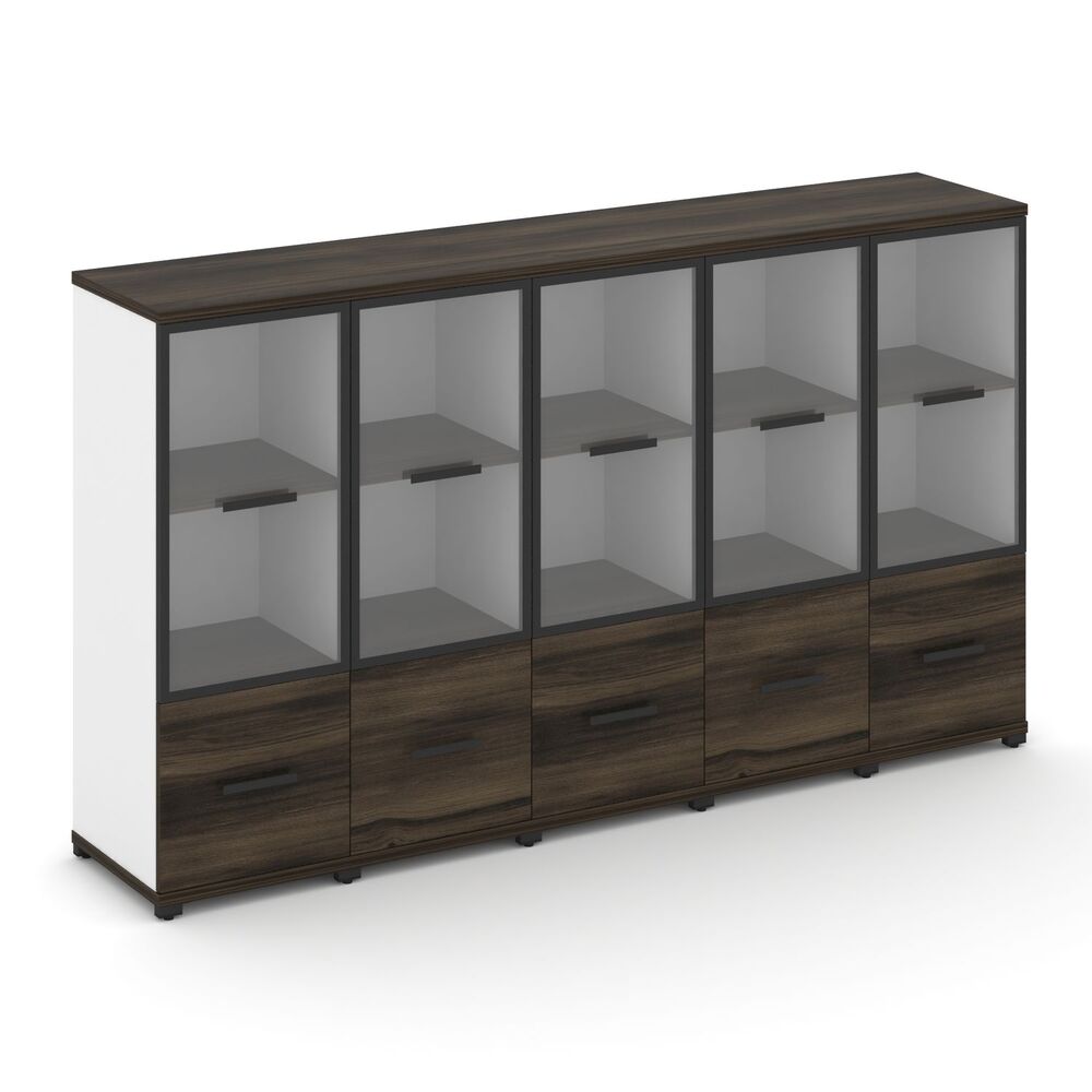 Шкаф пять узких секций, 3 ниши