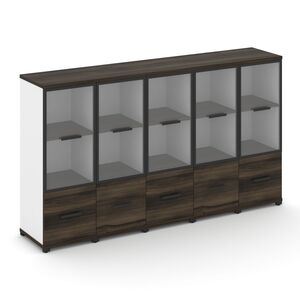 Шкаф пять узких секций, 3 ниши