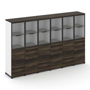 Шкаф шесть узких секций, 4 ниши