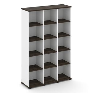 Стеллаж три узкие секции, 5 ниш