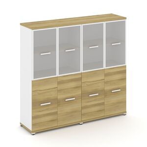 Шкаф две широкие секции, 4 ниши