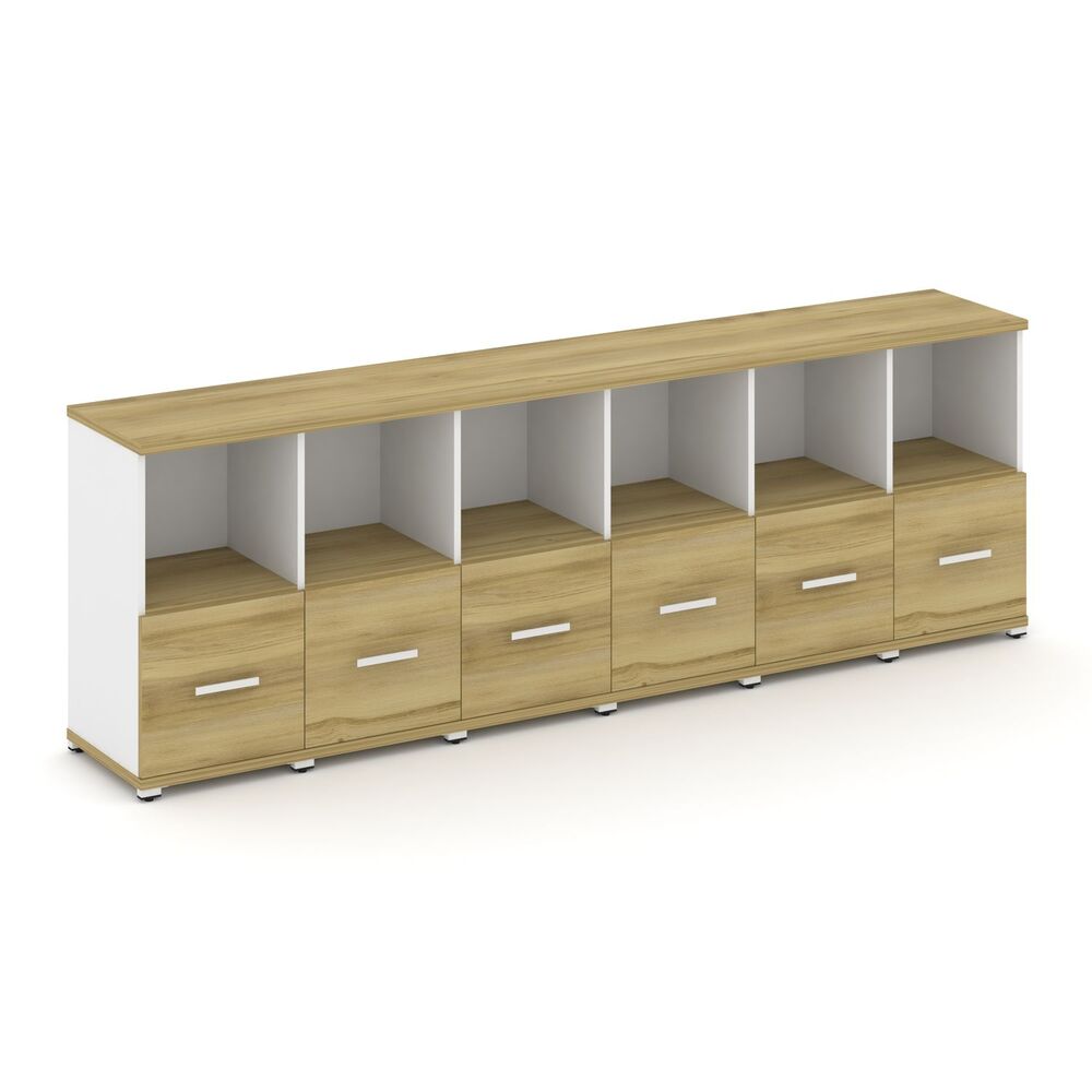 Шкаф шесть узких секций, 2 ниши