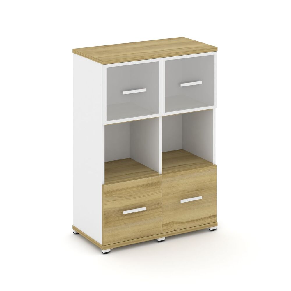 Шкаф две узкие секции, 3 ниши