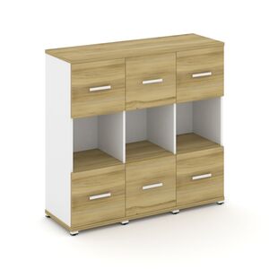 Шкаф три узкие секции, 3 ниши