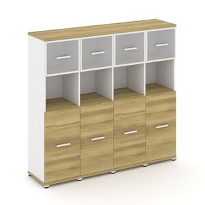 Шкаф четыре узкие секции, 4 ниши