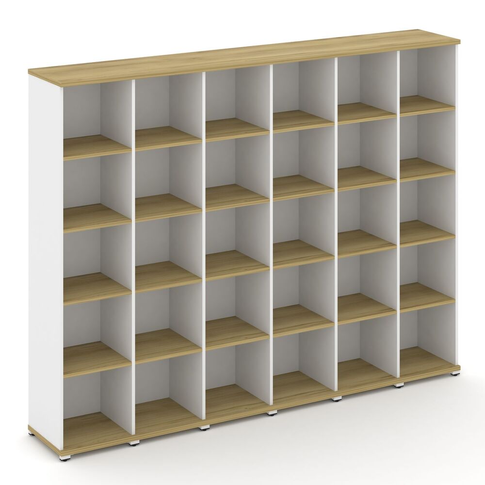 Стеллаж шесть узких секций, 5 ниш