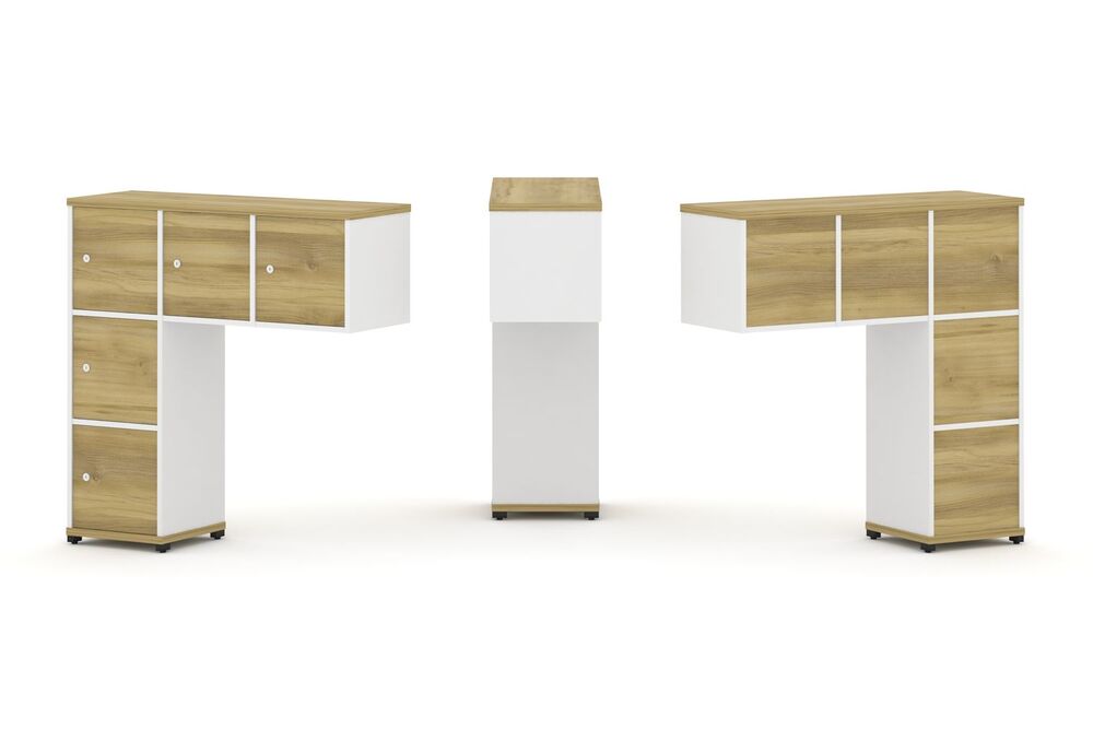 Надставка низкая + (Задняя стенка - 5 шт) + (Распашной фасад - 5 шт)