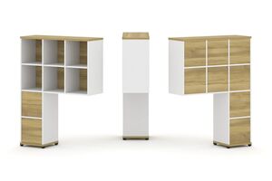 Надставка высокая + (Задняя стенка 8 шт) + (Блок 2 ящика - 1шт) + (Блок 1 ящик - 1 шт)