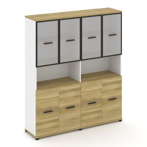 Шкаф две широкие секции, 5 ниш