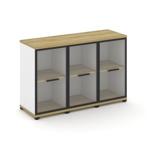 Шкаф три узкие секции, 2 ниши